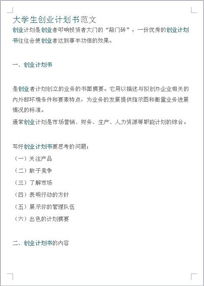 創(chuàng  )業(yè)創(chuàng  )新計劃書(shū)(大學(xué)生版)