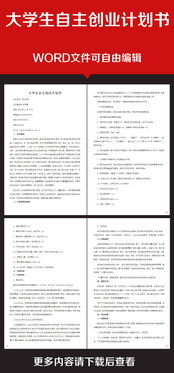 大學生自主創(chuàng)新創(chuàng)業(yè)計劃書