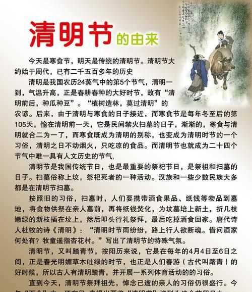 清明節(jié)的由來誰知道呀