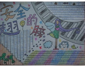 小學(xué)生安全知識書(shū)法繪畫(huà)