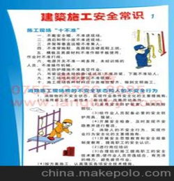 高清建筑施工安全知識掛圖