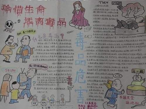 毒品安全知識六級手抄報