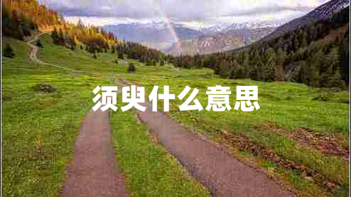 須臾什么意思