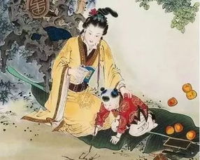 畫(huà)荻教子的典故