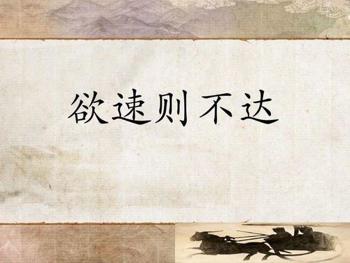 欲速則不達,典故