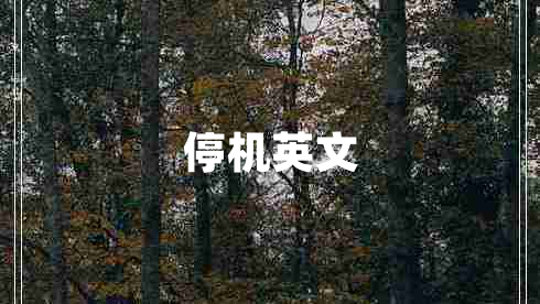 停機(jī)英文