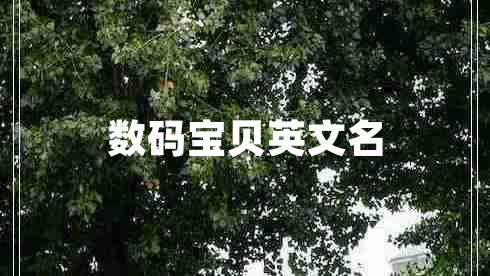 數碼寶貝英文名
