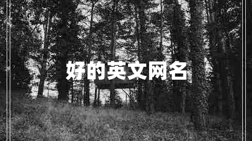 好的英文網名