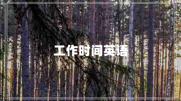 工作時(shí)間英語(yǔ)