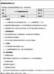 營(yíng)銷(xiāo)策劃方案word