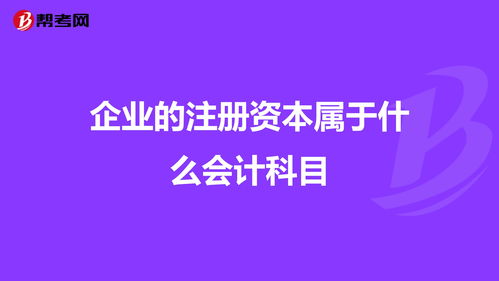 注冊資本放在哪個(gè)會計(jì)科目