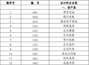 留守企業(yè)會計科目分類