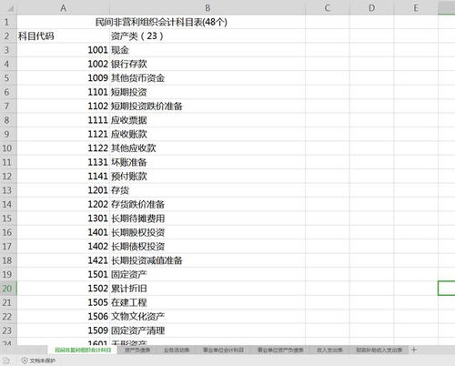 非盈利企業(yè)會(huì )計會(huì )計科目編碼