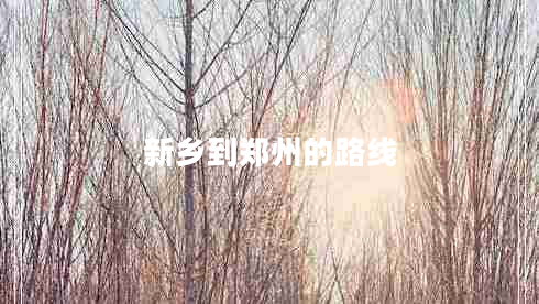 新鄉到鄭州的路線(xiàn)