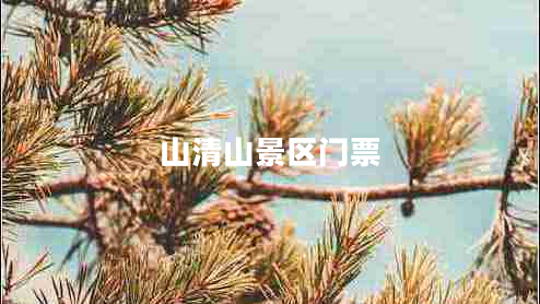 山清山景區門(mén)票