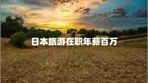 日本旅游在職年薪百萬(wàn)