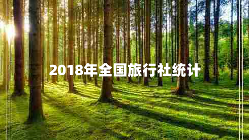 2018年全國旅行社統計