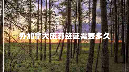 辦加拿大旅游簽證需要多久