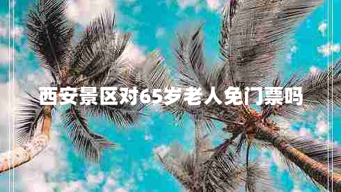 西安景區對65歲老人免門(mén)票嗎