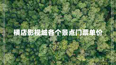 橫店影視城各個(gè)景點(diǎn)門(mén)票單價(jià)