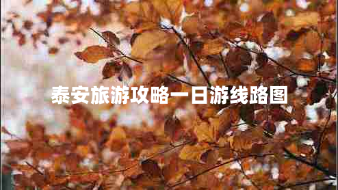 泰安旅游攻略一日游線(xiàn)路圖