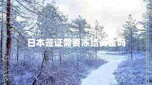 日本簽證需要凍結資金嗎