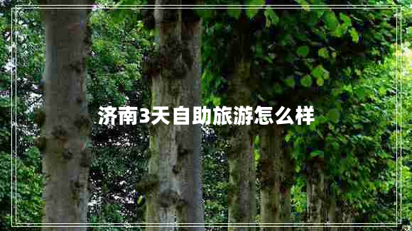 濟南3天自助旅游怎么樣