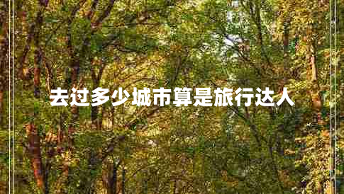 去過(guò)多少城市算是旅行達人