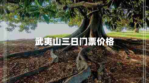 武夷山三日門票價(jià)格