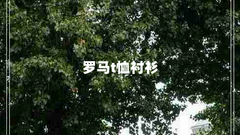 羅馬t恤襯衫