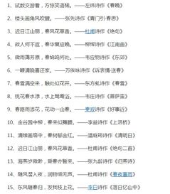 古詩(shī)中描寫(xiě)季節的詩(shī)句有哪些