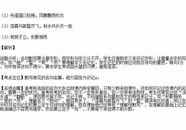 古詩(shī)文中用托物言志手法的詩(shī)句