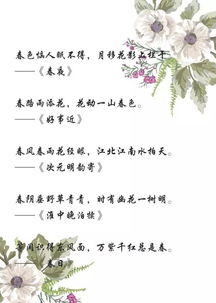 有關(guān)于春天景象的詩(shī)句