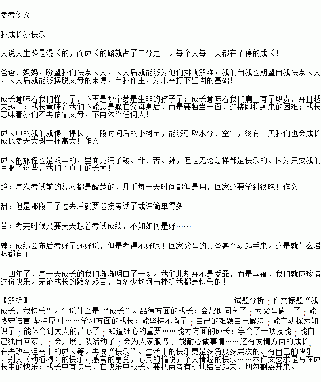 作文成長中的是600字作文開頭和結尾