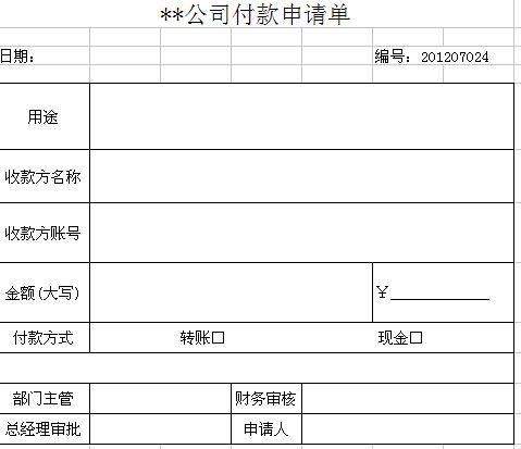 付款申請書(shū)格式(付款申請書(shū)格式)