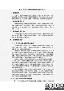 大學(xué)生就業(yè)調查報告(大學(xué)生就業(yè)調查報告)