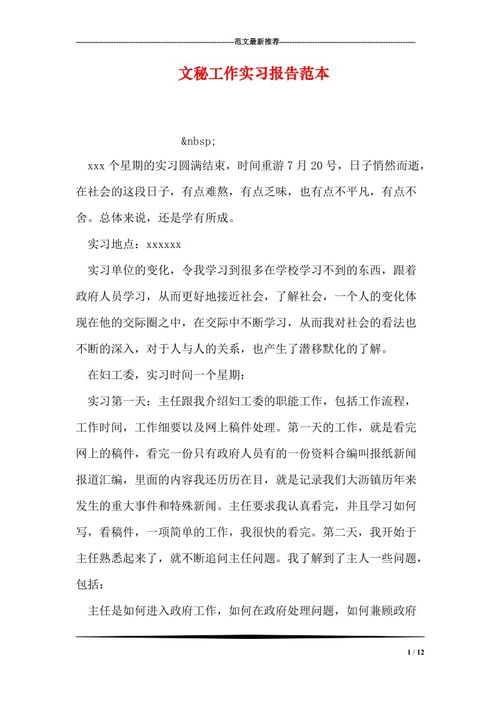 實(shí)習日記工作報告范文()