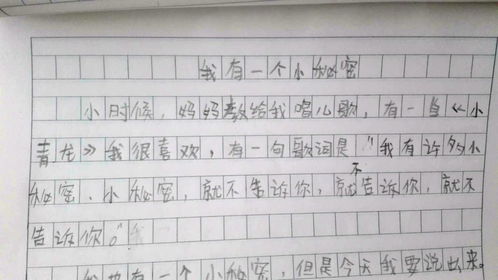 我有一個(gè)小秘密作文好開(kāi)頭