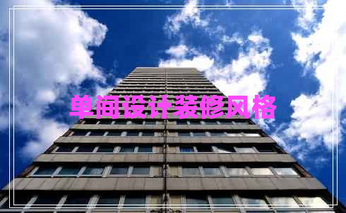 單間設計裝修風(fēng)格