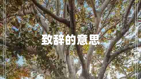 致辭的意思