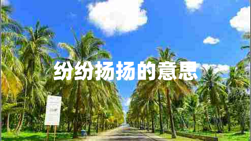 紛紛揚揚的意思