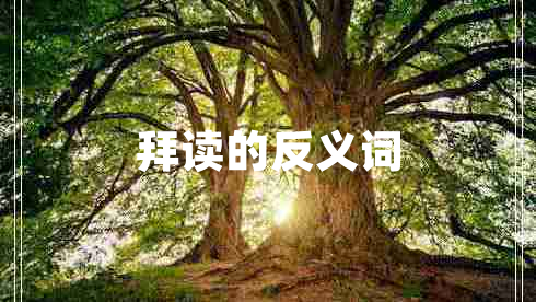 拜讀的反義詞