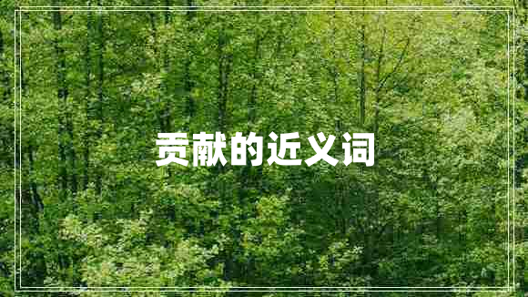 貢獻的近義詞