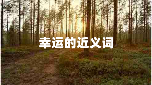 幸運的近義詞