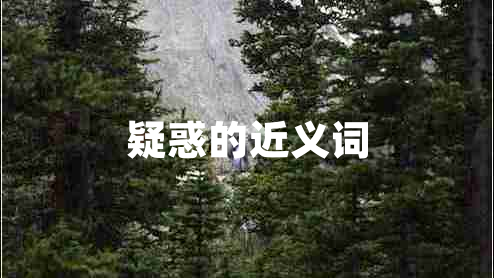 疑惑的近義詞