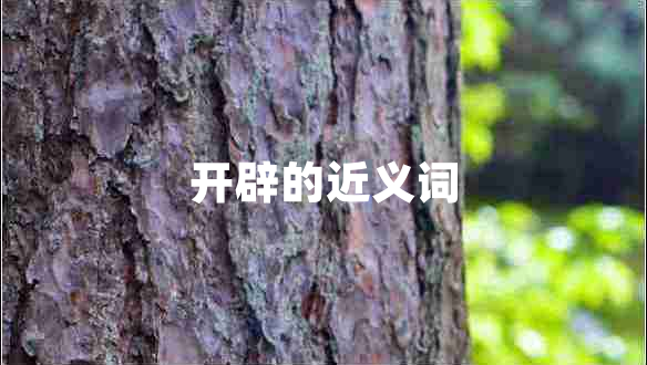 開辟的近義詞
