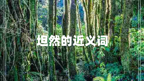 坦然的近義詞