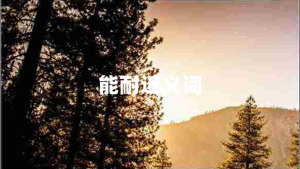 能耐近義詞