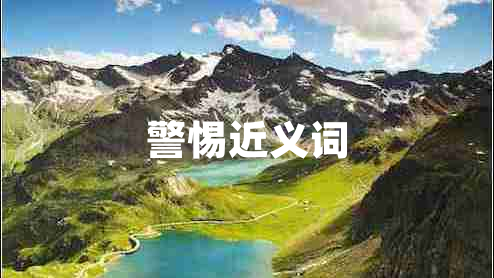 警惕近義詞
