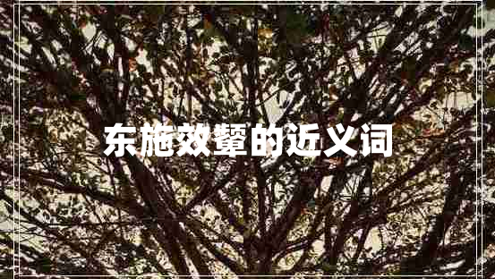 東施效顰的近義詞